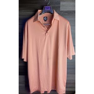Footjoy FJ Prodry Mens Pink Polyester Polo Golf‎ Shirt XL Logo